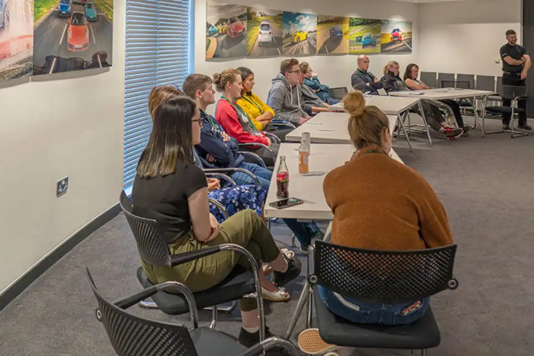 Qualified drivers in classroom