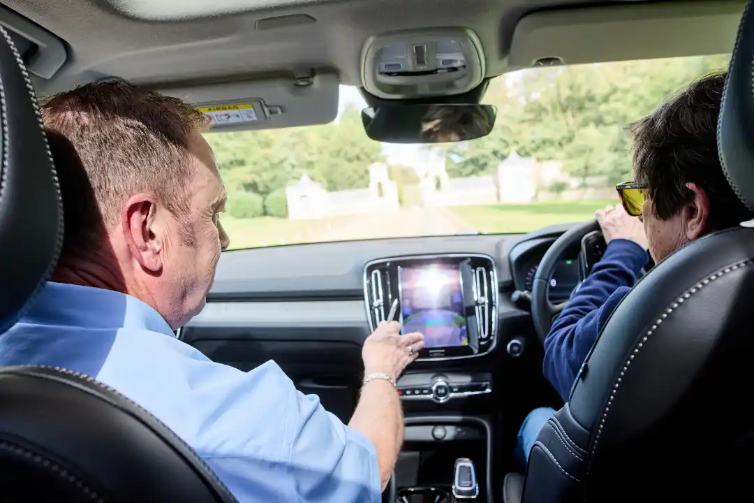 Learner driver in car